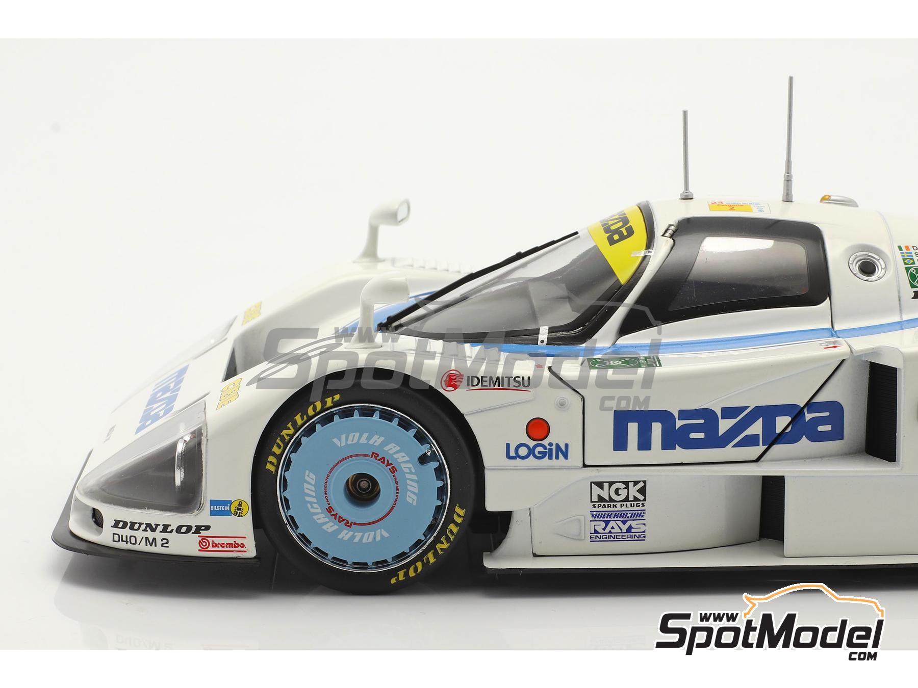 Mazda 787B Mazdaspeed Team sponsored by NGK Rays - 24 Hours Le Mans 1991.  Diecast model car in 1/18 scale manufactured by Classic Model Replicars (ref